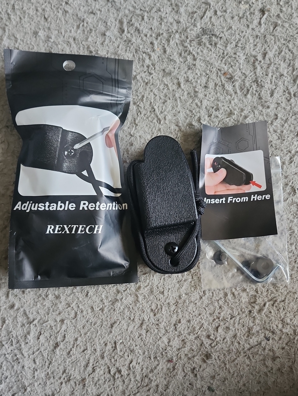 Black Adjustable Retention Men’s Accessory Holder